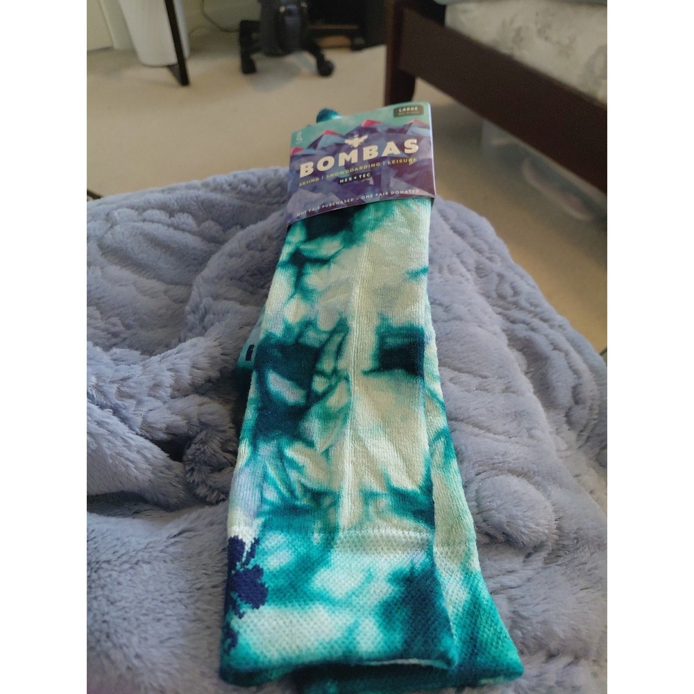 NWT Stance Kids Performance snow socks, L, 3-5.5, over the calf, tie dye colors